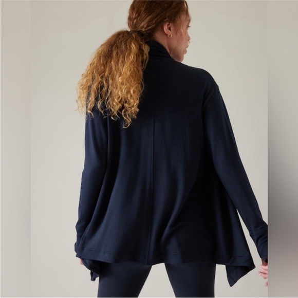 ATHLETA SHALE POCKETS PRANAYAMA WRAP CARDIGAN - Picture 3 of 9